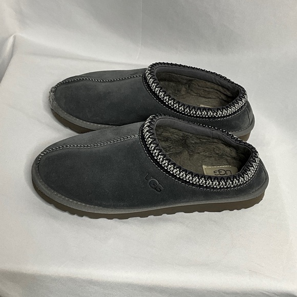UGG Men's Tasman Charcoal Suede Slip-Ons - Picture 8 of 12
